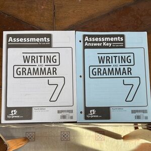 BJU Press Writing and Grammar 7 Assessments + Answer Key - White & Light Blue